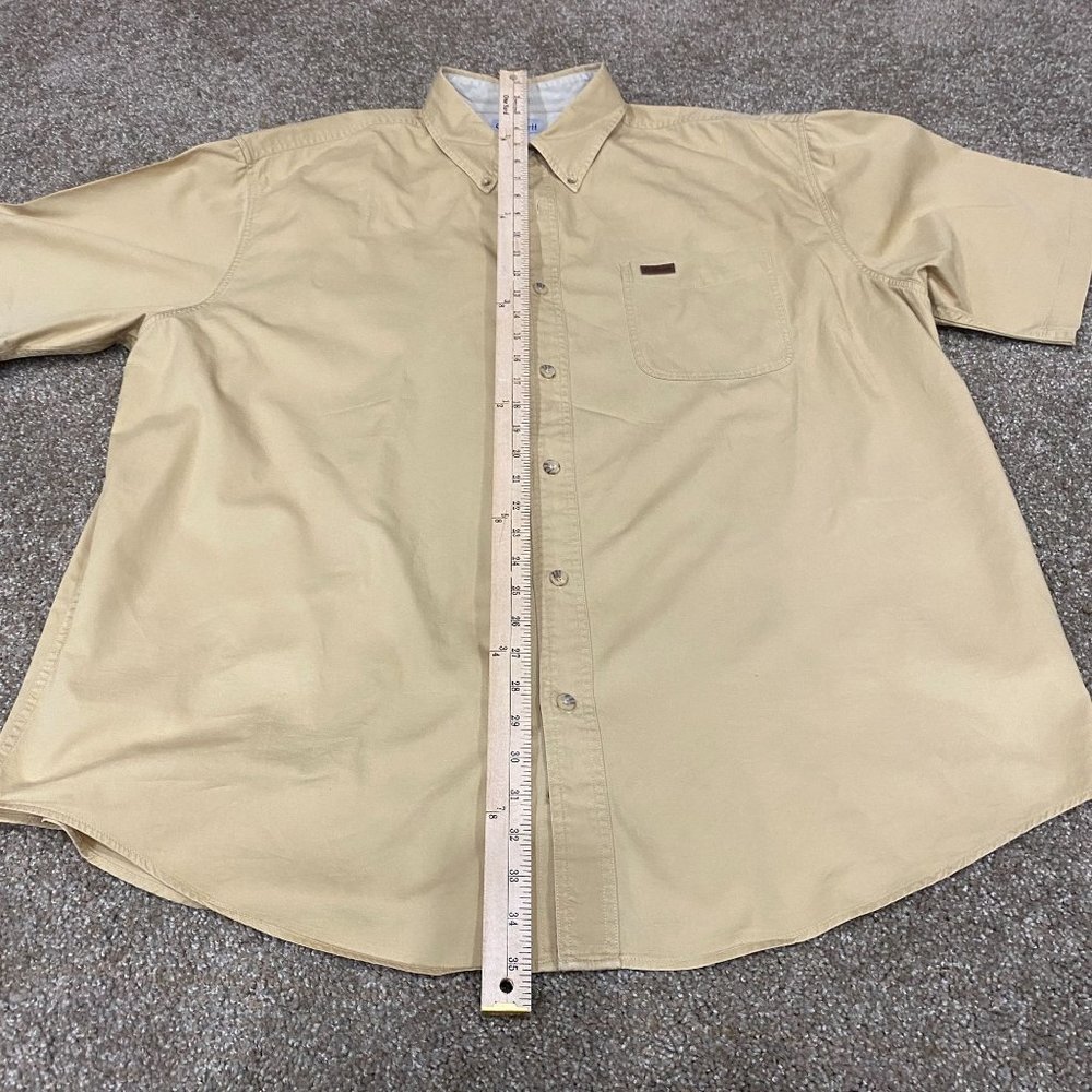 Carhartt Men's Midweight Work Shirt Size 2 XL, XXL, Mustard Yellow, Short Sleeve - Picture 6 of 10